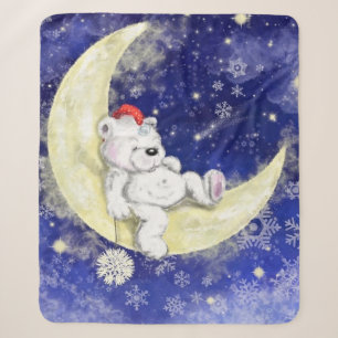 Couverture Sherpa Coupe de Sweet Dreaming Little Bear