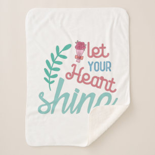 Couverture Sherpa Couple Cadeau Laissez Votre Coeur Briller
