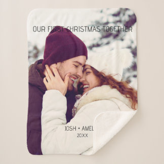 Couverture Sherpa Couple Couple photo personnalisée