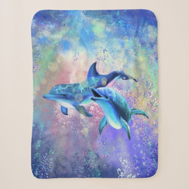 Couverture Sherpa Couple Dolphin Sherpa Blanket (Devant)