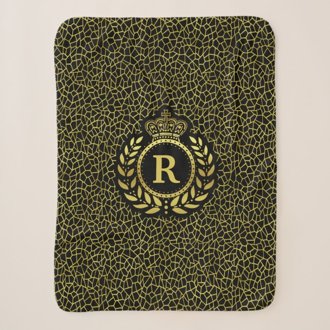 Couverture Sherpa Couronne royale Deco de guirlande de laurier de (Devant)
