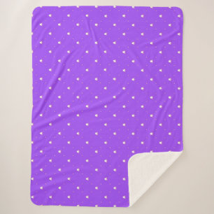 Couverture Sherpa Couronnes sur fond violet