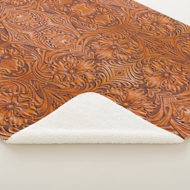 Couverture Sherpa Cowboy Rustique pays occidental à outils en cuir i (3/4)