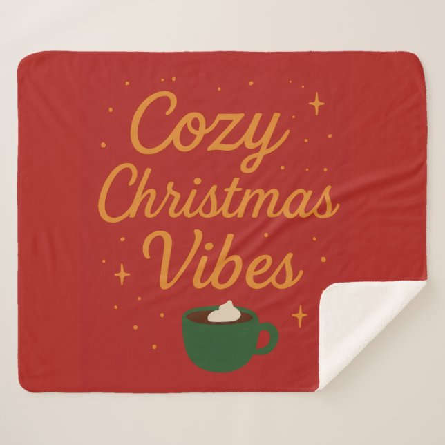 Couverture Sherpa Cozy Christmas Vibes (Devant (Horizontal))
