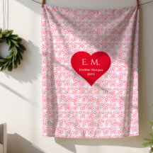 Cozy Modern Red Hearts Personalized Valentine Gift