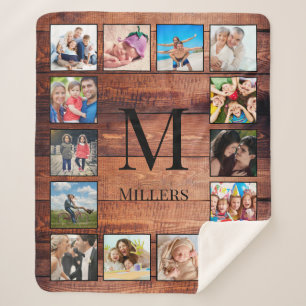 Couverture Sherpa Create Your Custom Photo Collage Rustic Farmhouse