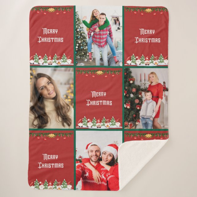 Couverture Sherpa Create Your Own Christmas Photo Collage (Devant)
