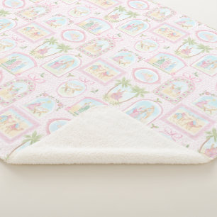 Couverture Sherpa Crèches pastel