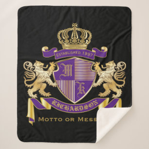 Couverture Sherpa Créez votre propre manteau d'emblème de couronne