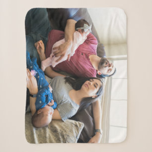 Couverture Sherpa Créez Votre Propre Photo personnalisée DIY Famille