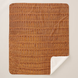Couverture Sherpa Crocodile alligator reptile texture cuir fermer