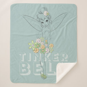 Couverture Sherpa Croquis De Cloche Avec Fleurs De Bijoux