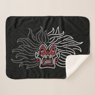 Couverture Sherpa Cruela de Vil Visage néon