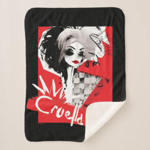 Couverture Sherpa Cruella Collage Cruella du modèle de mode