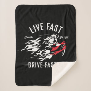 Couverture Sherpa Cruella de Vil  Live Fast Drive Plus Rapide