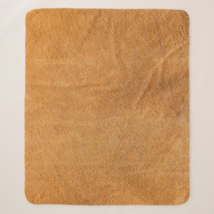 Couverture Sherpa Cuir Italien Lambskin : Texture Vintage