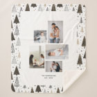 Custom 5 Photos Nom du collage Pins d'hiver