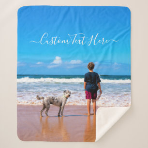 Couverture Sherpa Custom Photo Sherpa Blanket Your Photos and Text
