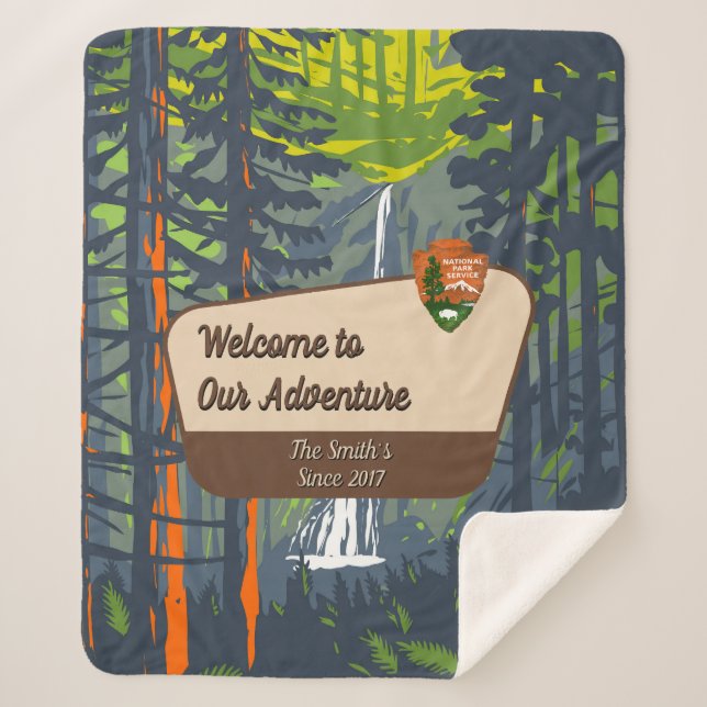 Couverture Sherpa Customize Marymere Falls Family Camping Adventure (Devant)