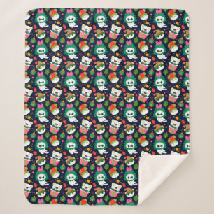 Couverture Sherpa Cute Christmas Cats Sherpa Blanket