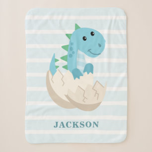 Couverture Sherpa Cute Dinosaur Baby Boy Personnalisé
