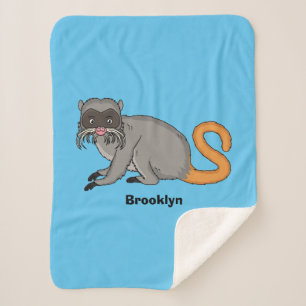Couverture Sherpa Cute Emperor Tamarin illustration