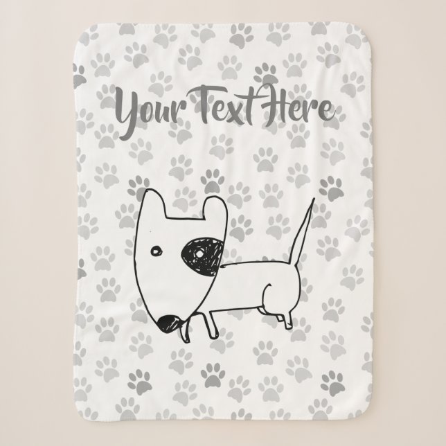 Couverture Sherpa Cute English Bull Terrier (Devant)