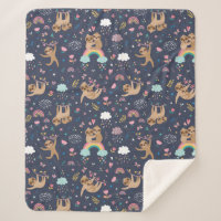 Cute Tropical Christmas Sherpa Blanket