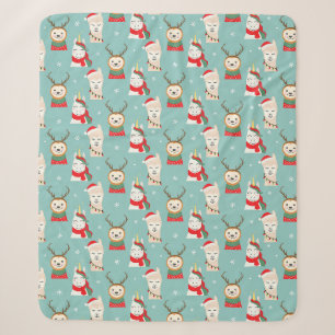 Couverture Sherpa Cute Tropical Christmas Sherpa Blanket