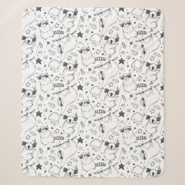 Couverture Sherpa Cute Tropical Christmas Sherpa Blanket (Devant)