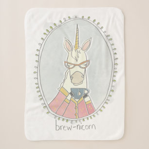 Couverture Sherpa Cutie caféinée Brew Unicorn