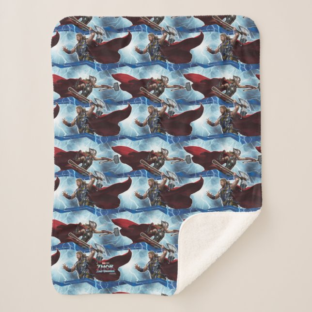 Couverture Sherpa Cuve électrique et Motif puissant (Devant)