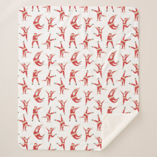 Couverture Sherpa Dabing Père Noël Fun Motif de Noël