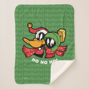 Couverture Sherpa DAFFY DUCK™ & MARVIN MARTIAN™ "Ho Ho Ho!"