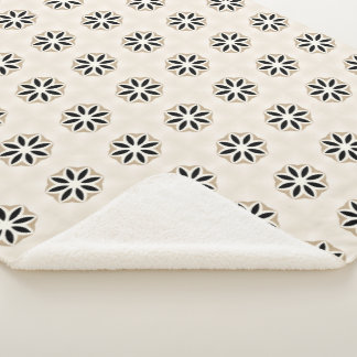 Couverture Sherpa Daisy Delft Monochrome Blossom
