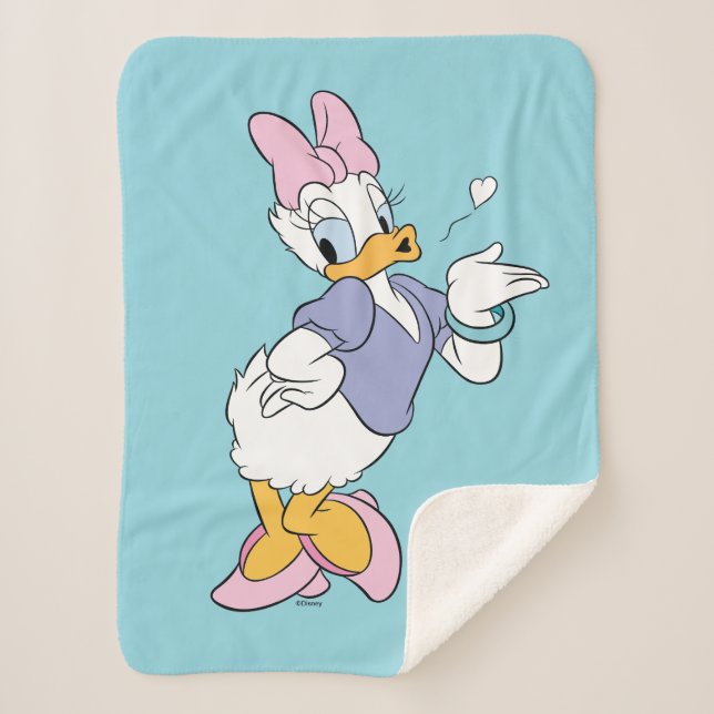 Couverture Sherpa Daisy Duck envoie un baiser (Devant)