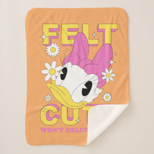 Couverture Sherpa Daisy Duck "Mignonne" Graphique Floral Rétro