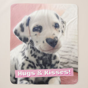 Couverture Sherpa Dalmatien Nez de Coeur