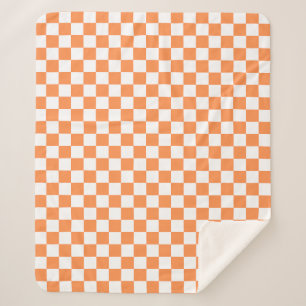 Couverture Sherpa Damier orange visuel classique