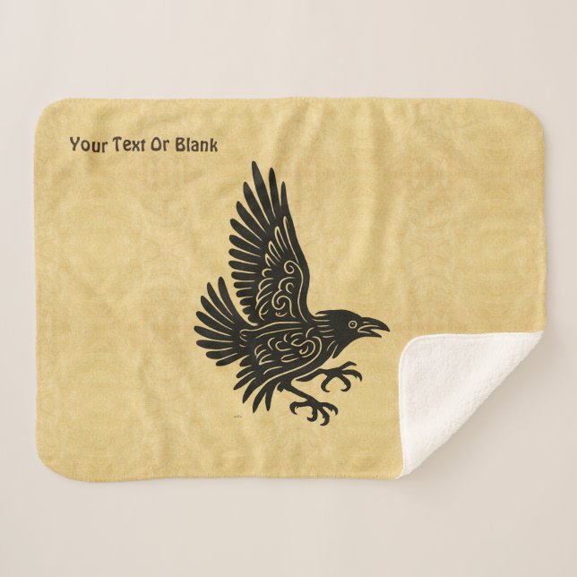 Couverture Sherpa Danse Norse Raven (Devant (Horizontal))