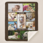 Dates du collage photo commémoratif de chien Brown