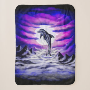 Couverture Sherpa Dauphin clair de lune