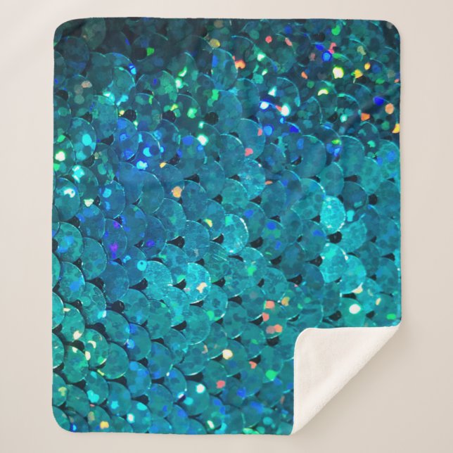 Couverture Sherpa De belles paillettes colorées scintillant sous les (Devant)