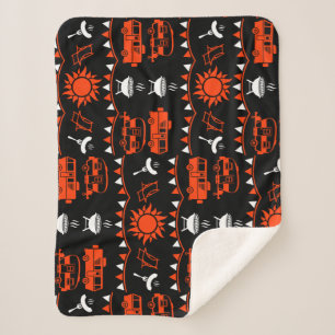 Couverture Sherpa Décor camping Caravan