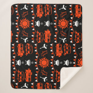 Couverture Sherpa Décor camping Caravan