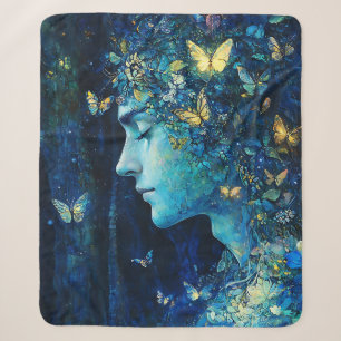 Couverture Sherpa Déesse de la Forêt Enchantée avec Papillons (7)