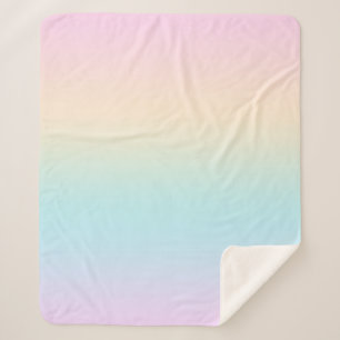 Couverture Sherpa dégradé de couleur pastel