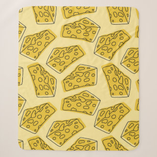 Couverture Sherpa délicieux fromage sans soudure motif isolé dans cr