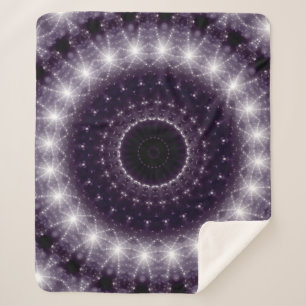 Couverture Sherpa Dentelle ronde noire et blanche