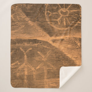 Couverture Sherpa design ancien sur le mur de la grotte. histoire de